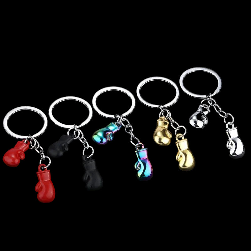 Unique Boxing Gloves Key Chain Simulation Fitness Equipment Pendant Personalized Keyring for Men Women Couple Car Keys Pendant