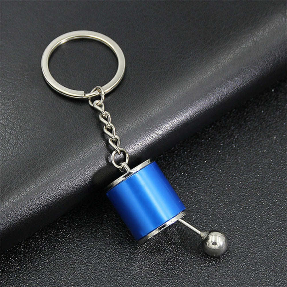 Creative Speed Gearbox Keychain Gear Head Pendant Keyring for Car Key Turbo Hub Brake Disc Charms Shock Absorber Keys Holder
