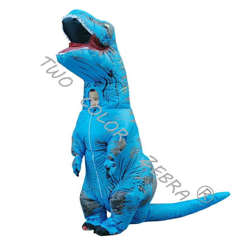 Dinosaur Inflatable Costume Fancy Mascot Anime Halloween Party Cosplay Costumes for Adult Kids Interesting Dino Cartoon Suit