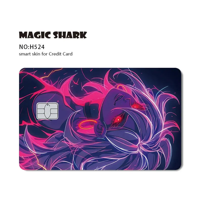 Magic Shark Anime Goku Vegeta Trunks Laser Holographic Shinny Skin Cover Sticker Film for Debit Credit Card