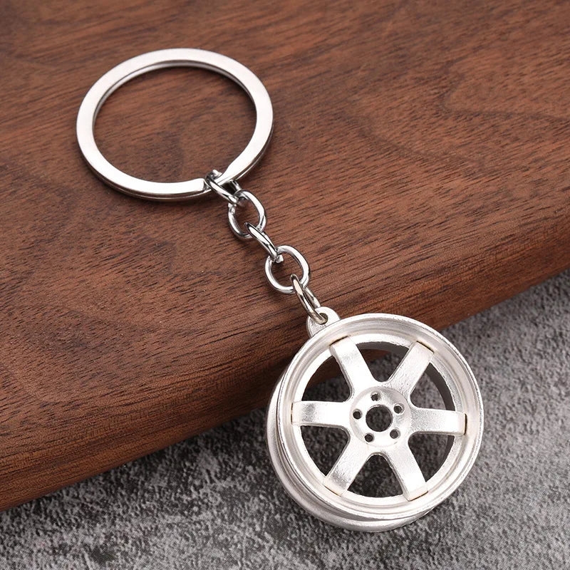 Tuning Keychain Car Modification Cylinder Head Engine Gasket Model Keychain Key Ring DIY Key Chain For F1 Racing Fans Gifts 1Pcs