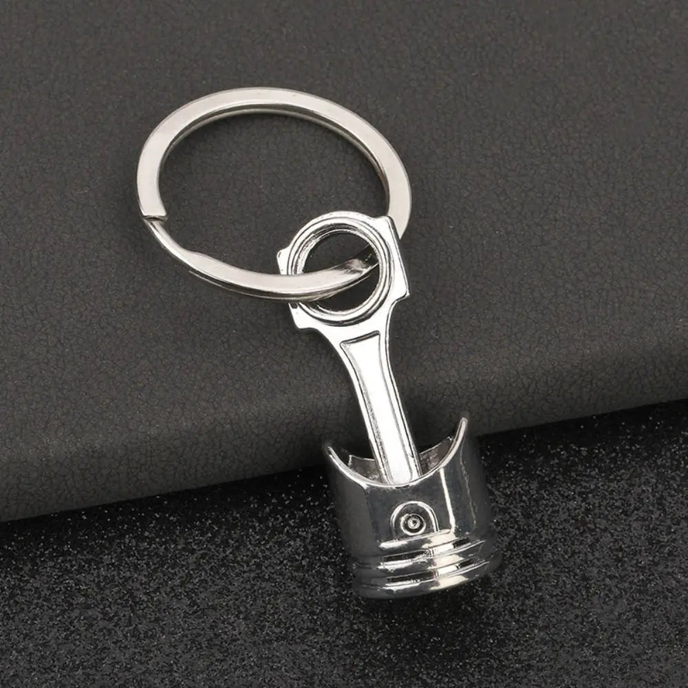 Creative Alloy Car Engine Piston Keychain INS Car Accessories Piston Model Keyring Mini Keyring Auto Parts
