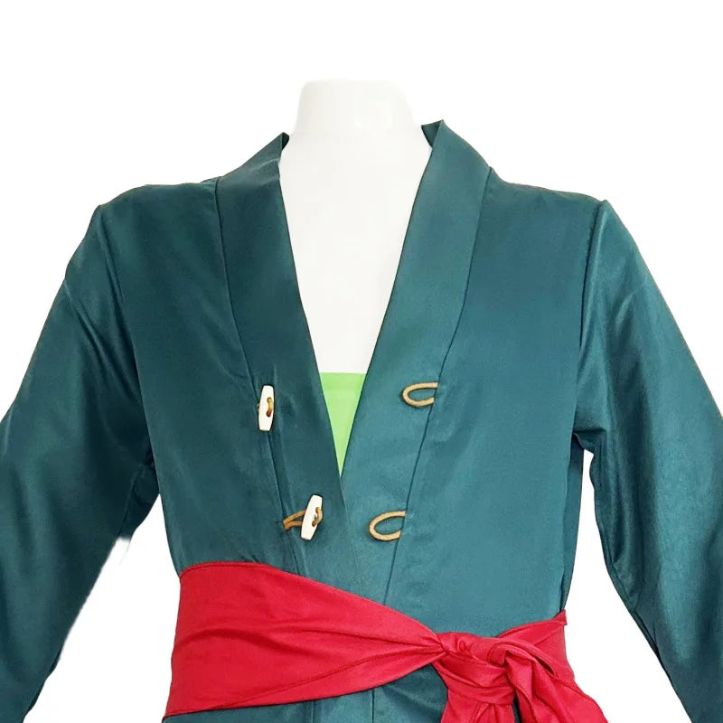 Fantasia Wano Country Roronoa Of Zoro Cosplay Kimono Anime Pirate Disfraz Costume Men Male Halloween Carnival Party Clothes