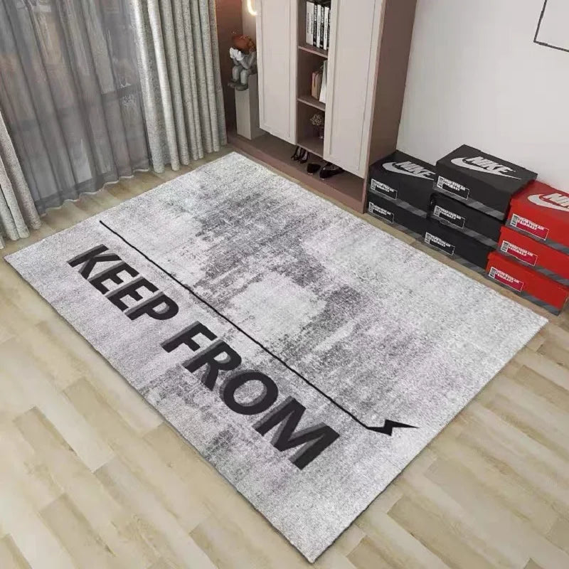 VIKAMA Fashion Carpet Bedroom Living Room Trend Personality Creative Boys Apartment Shoe Wall Bedside Dirty Mat Home Decoration