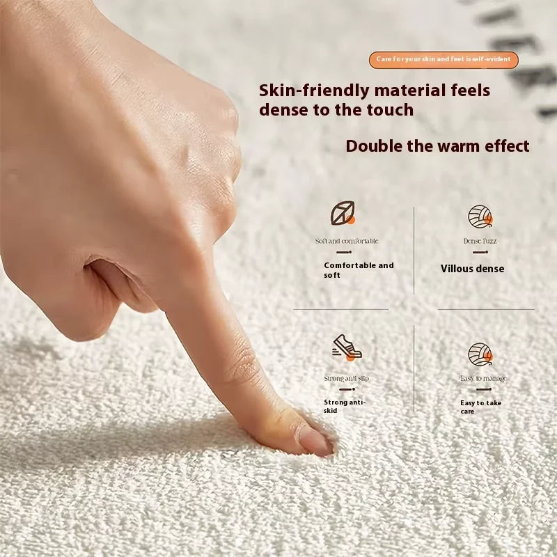 "WASTED" Carpet Soft, Warm and Non-Slip Bedside Rug for Bedroom Bathroom Mat Home Furnishings