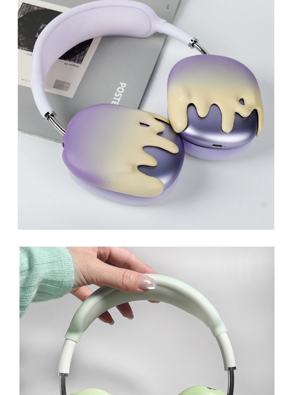 Gradient Case for Airpods Max Case Cover Transparent Creative Headphone Decoration for Airpods Max2 Headphone Case Accessory Y2k