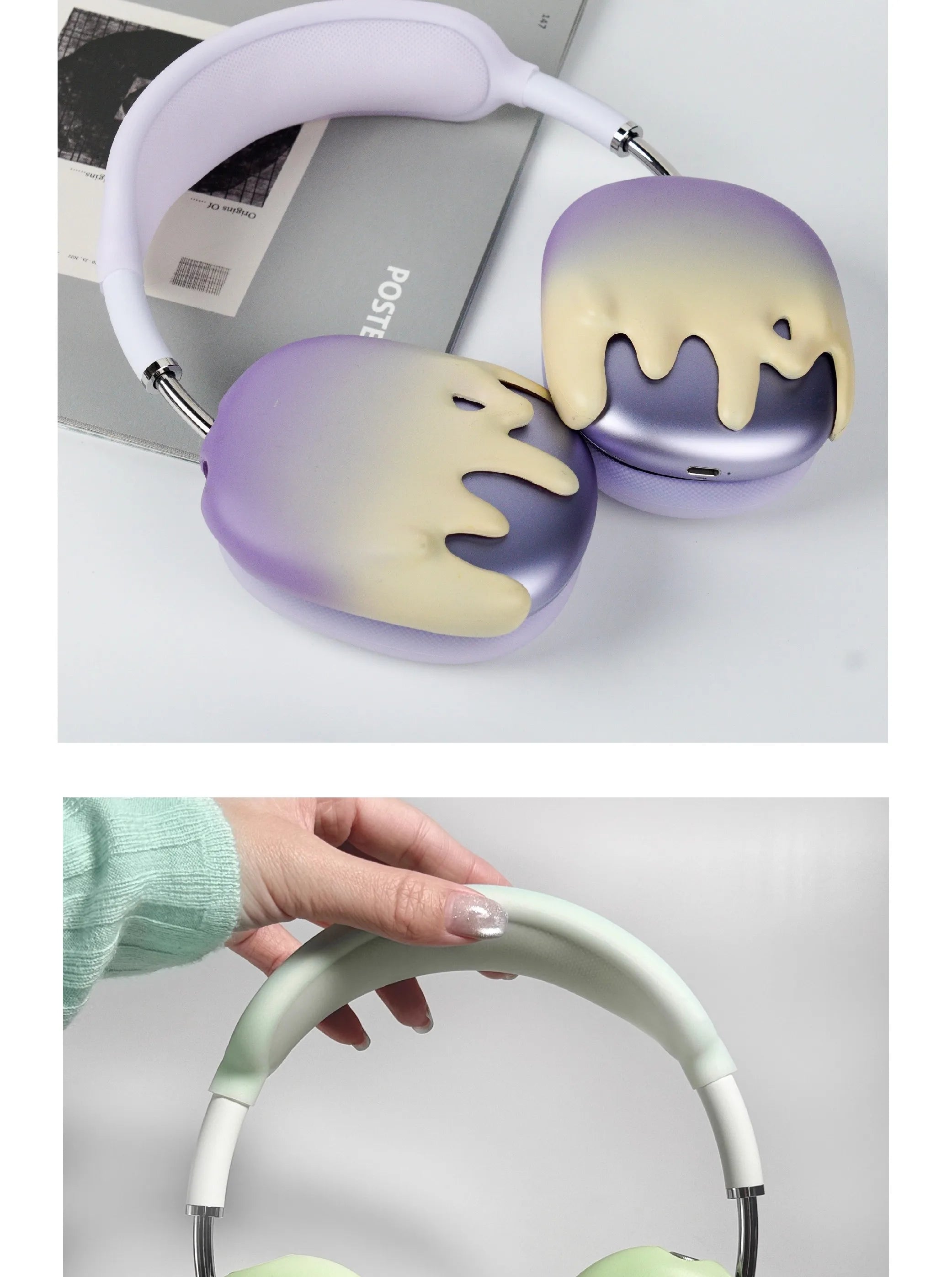 Gradient Case for Airpods Max Case Cover Transparent Creative Headphone Decoration for Airpods Max2 Headphone Case Accessory Y2k