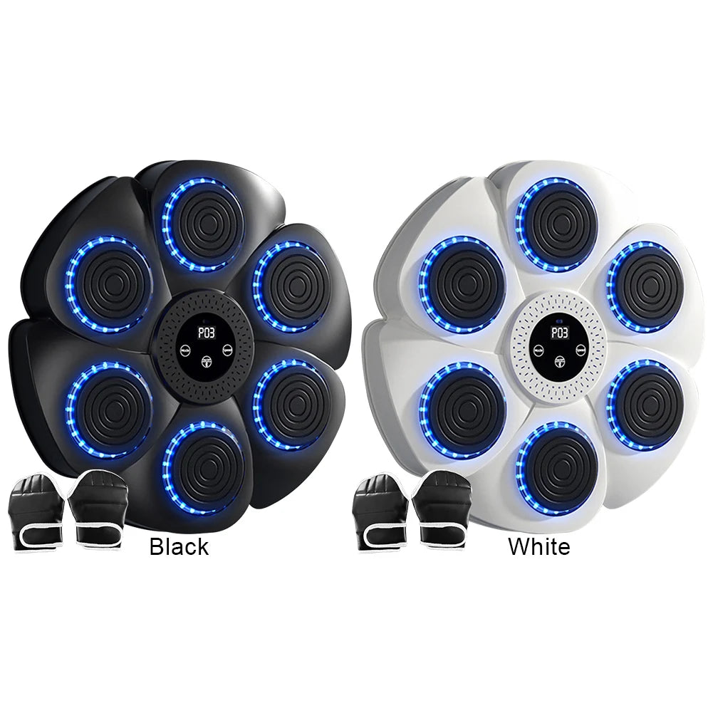 Bluetooth Music Boxing Machine RGB Light Smart Fitness Boxing Bag Muay Thai Sandbag Training Punching Equipment for Kids Adults