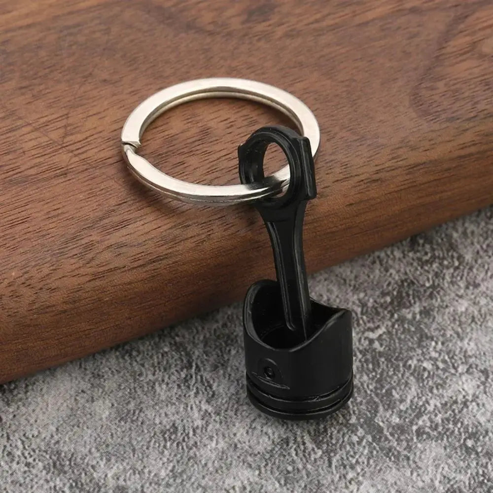 Creative Alloy Car Engine Piston Keychain INS Car Accessories Piston Model Keyring Mini Keyring Auto Parts