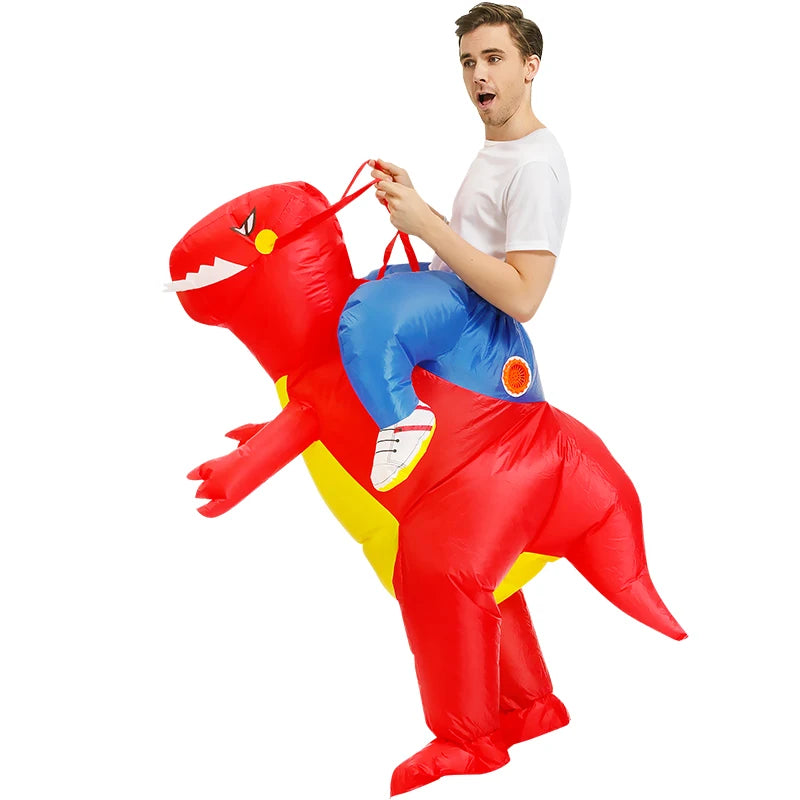 Purim Anime Fancy Mascot Dinosaur Inflatable Costume Christmas Halloween Cosplay Costumes Dress T-rex Suit for Adult Man Woman