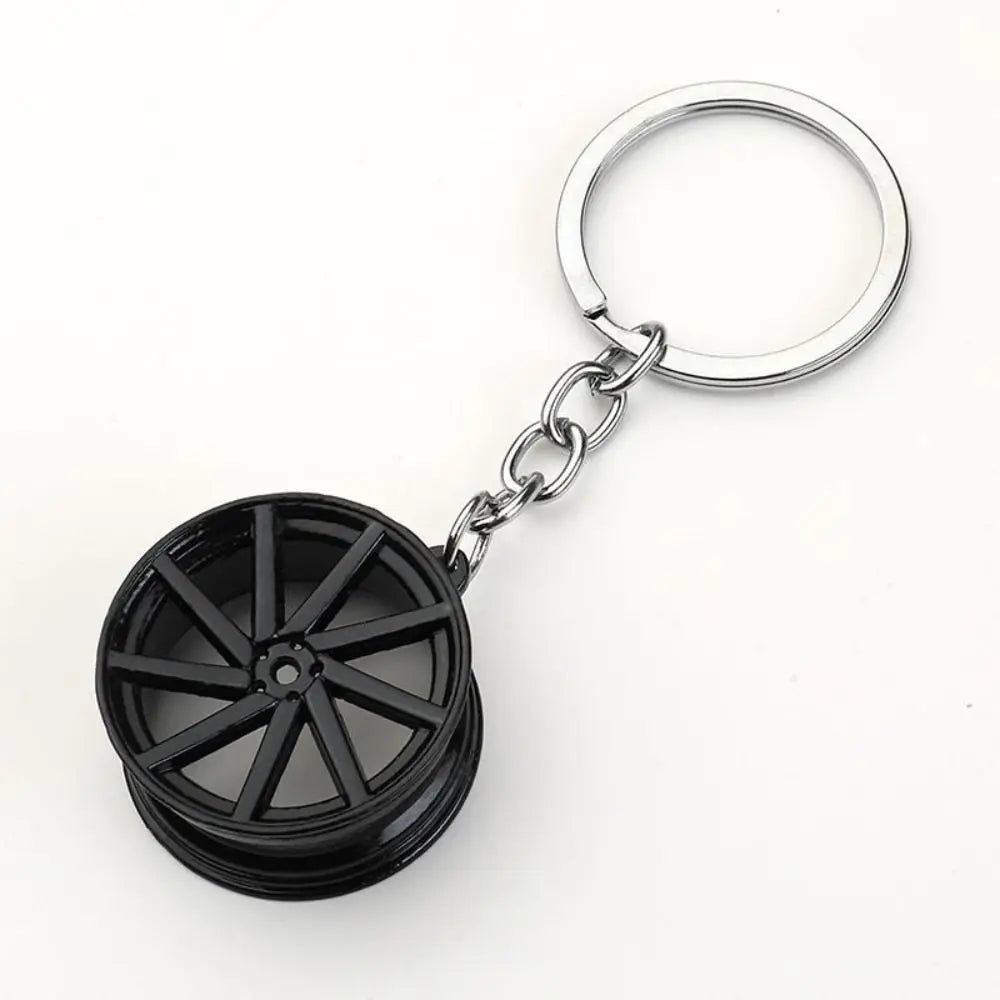 Creative Alloy Car Wheel Keychain Wheel Hub Mini Tire Rim Key Holder Keyring INS All-match