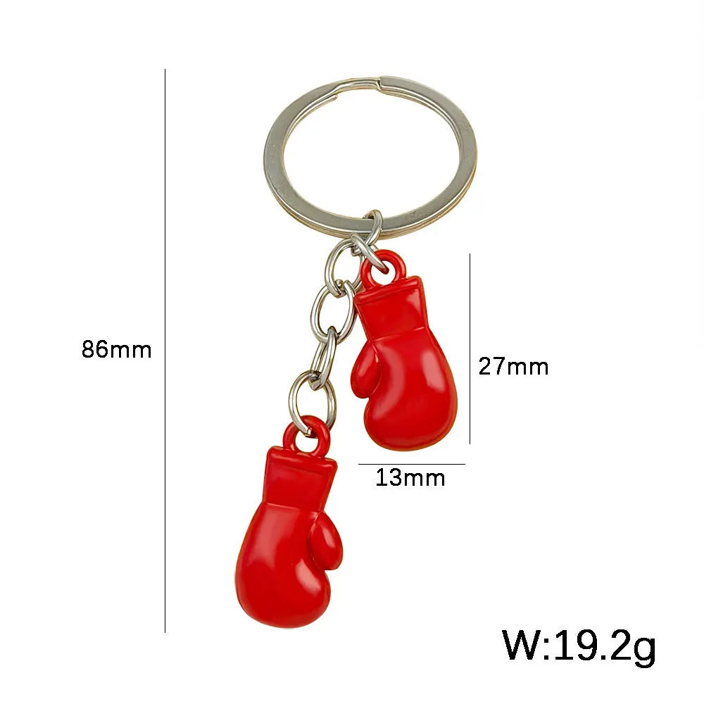 Unique Boxing Gloves Key Chain Simulation Fitness Equipment Pendant Personalized Keyring for Men Women Couple Car Keys Pendant