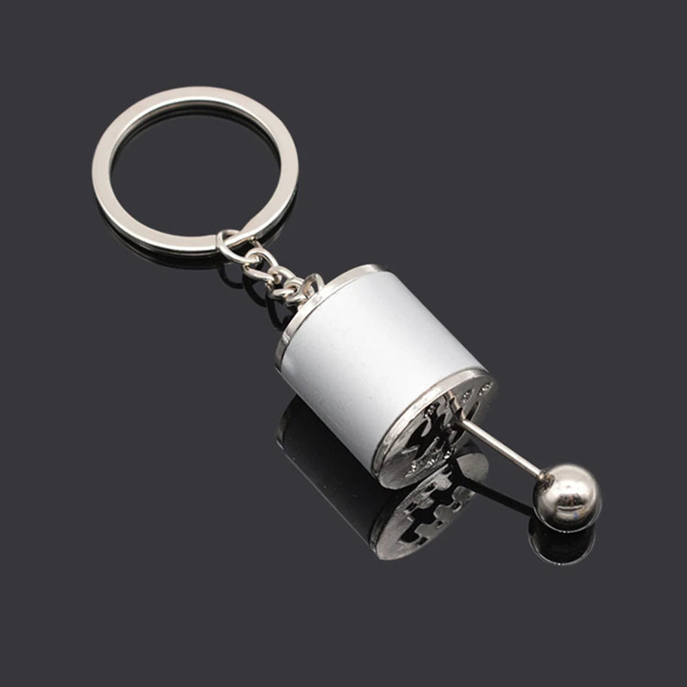 Creative Speed Gearbox Keychain Gear Head Pendant Keyring for Car Key Turbo Hub Brake Disc Charms Shock Absorber Keys Holder