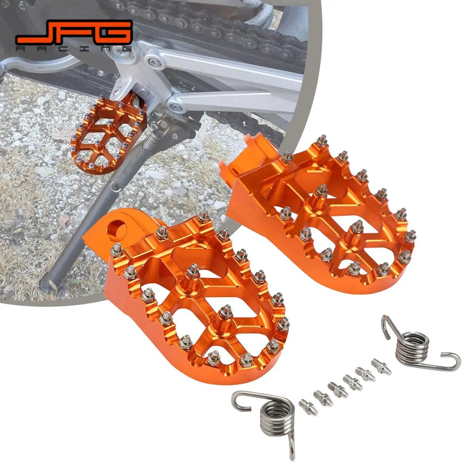 Footpeg Rests Motorcycle For KTM SX SXF EXC EXCF XCF XCW XCFW MC RR FS 65 85 125 150 250 300 350 400 Electric Dirt Bike Pedals