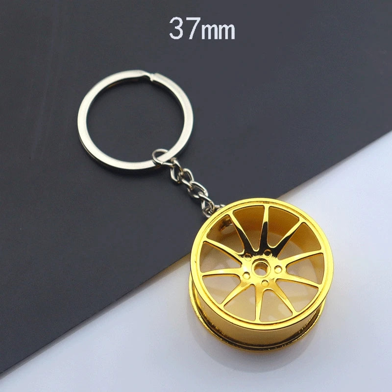 Creative Speed Gearbox Keychain Gear Head Pendant Keyring for Car Key Turbo Hub Brake Disc Charms Shock Absorber Keys Holder