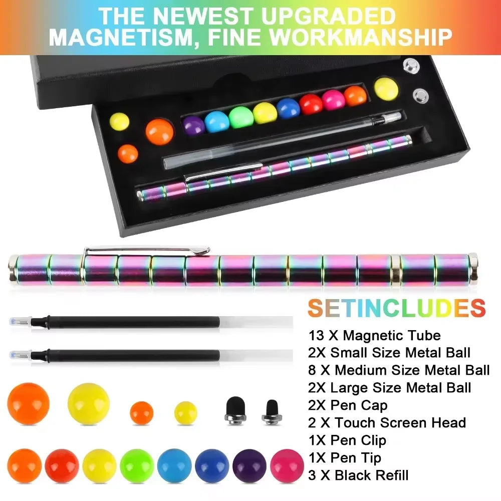 Decompression magnetic pen, fidgeting magnetic pen, multifunctional novel pen for relieving fidgety pressure, a gift for friends