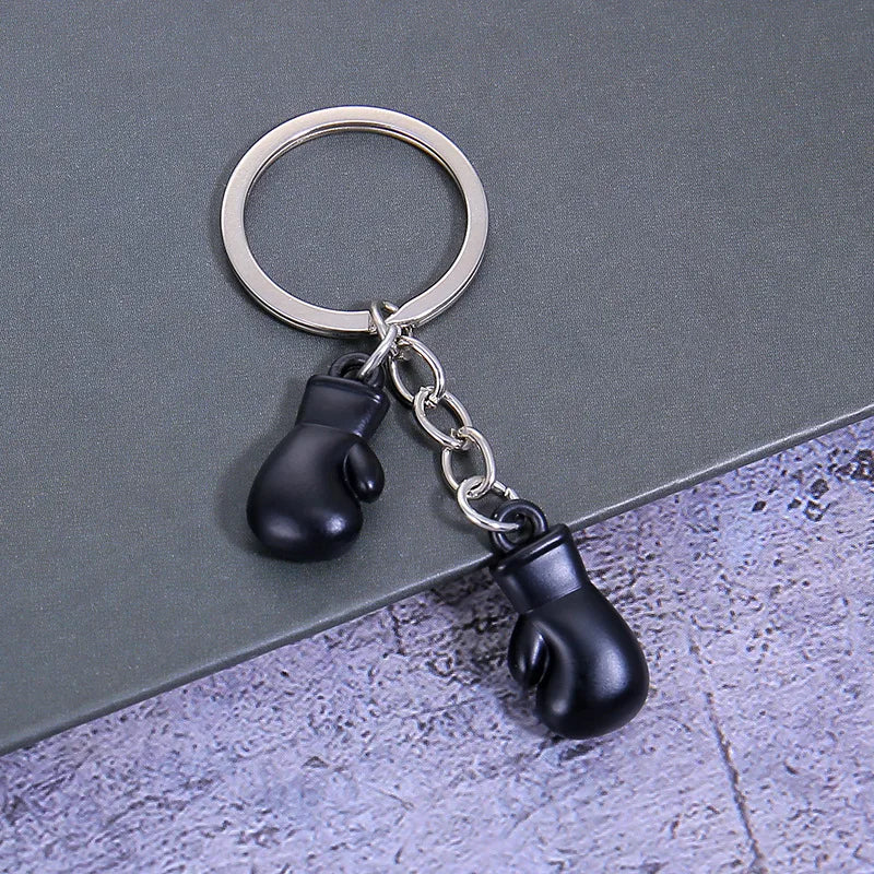 Unique Boxing Gloves Key Chain Simulation Fitness Equipment Pendant Personalized Keyring for Men Women Couple Car Keys Pendant