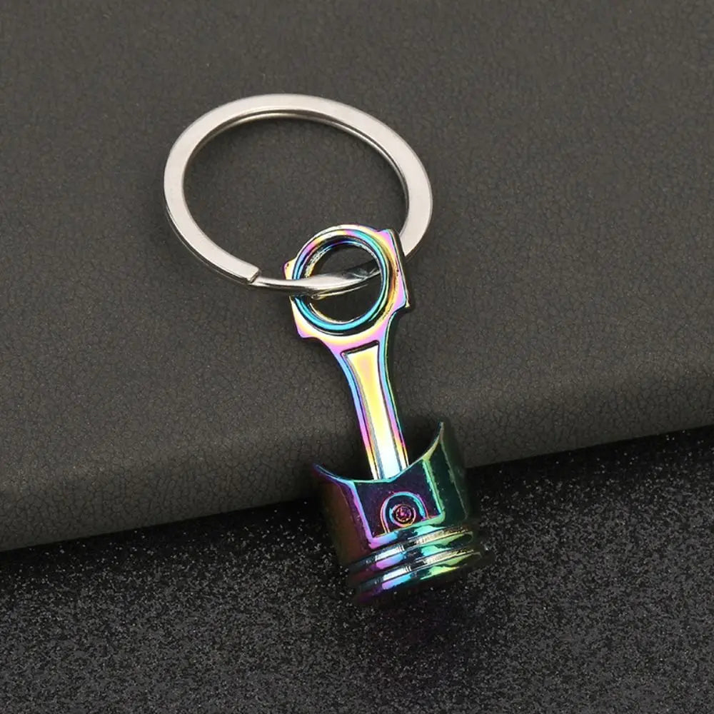 Creative Alloy Car Engine Piston Keychain INS Car Accessories Piston Model Keyring Mini Keyring Auto Parts