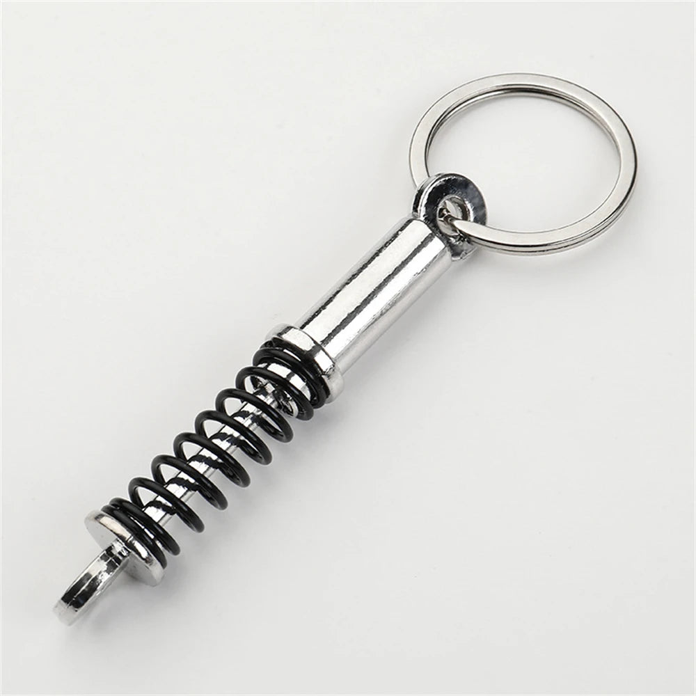 Creative Speed Gearbox Keychain Gear Head Pendant Keyring for Car Key Turbo Hub Brake Disc Charms Shock Absorber Keys Holder