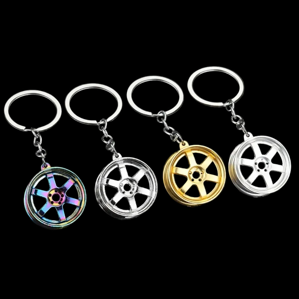 Creative Alloy Car Wheel Keychain Wheel Hub Mini Tire Rim Key Holder Keyring INS All-match