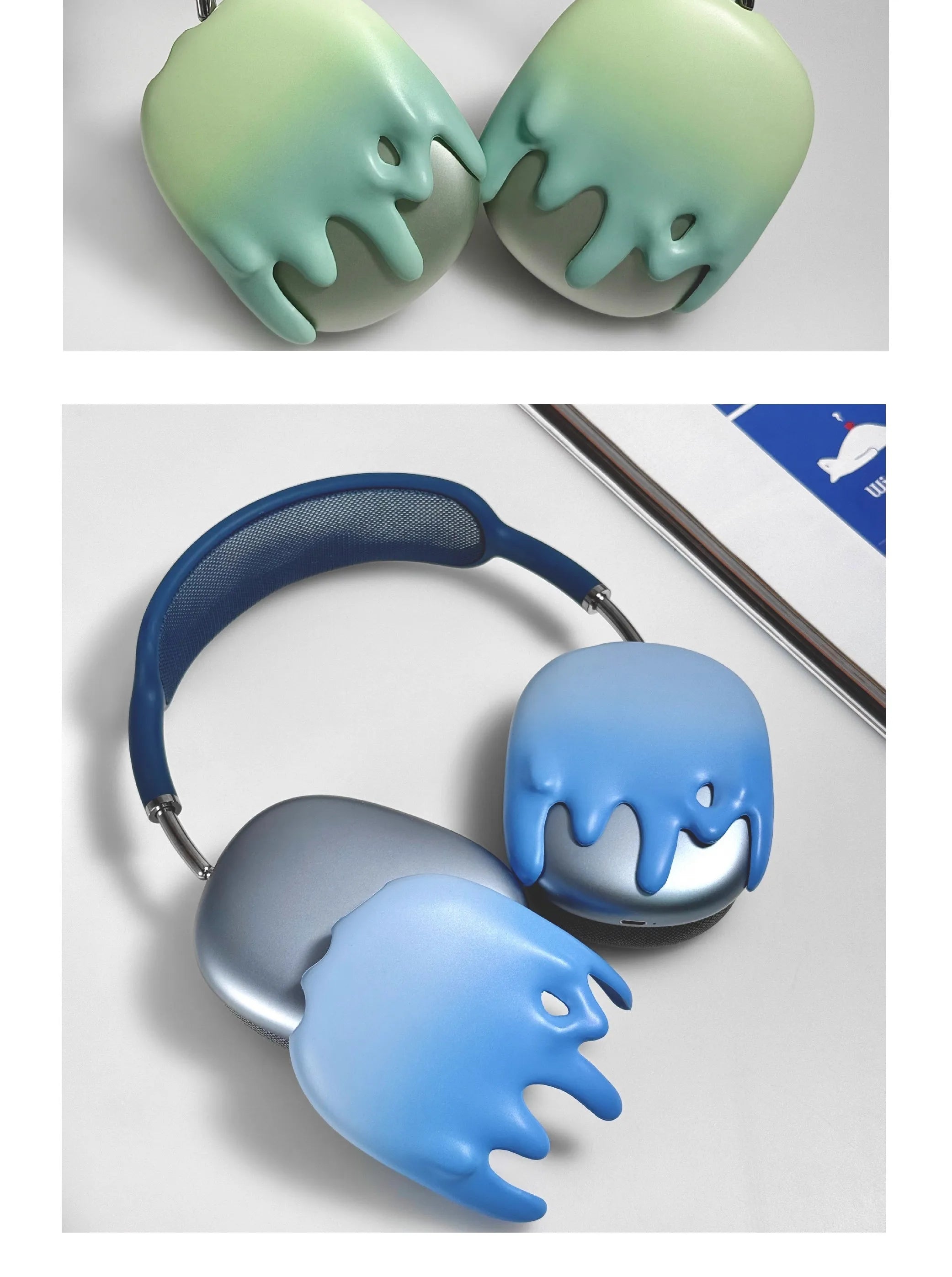 Gradient Case for Airpods Max Case Cover Transparent Creative Headphone Decoration for Airpods Max2 Headphone Case Accessory Y2k