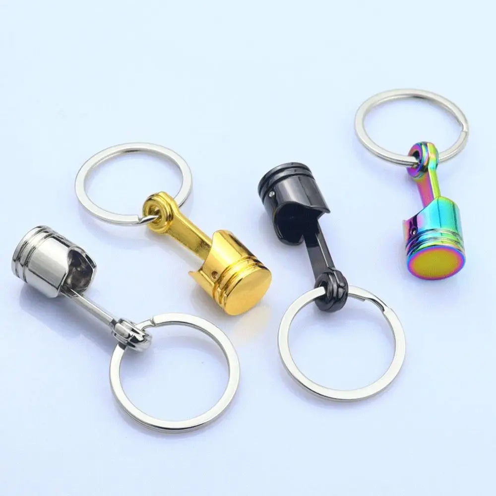 Creative Alloy Car Engine Piston Keychain INS Car Accessories Piston Model Keyring Mini Keyring Auto Parts
