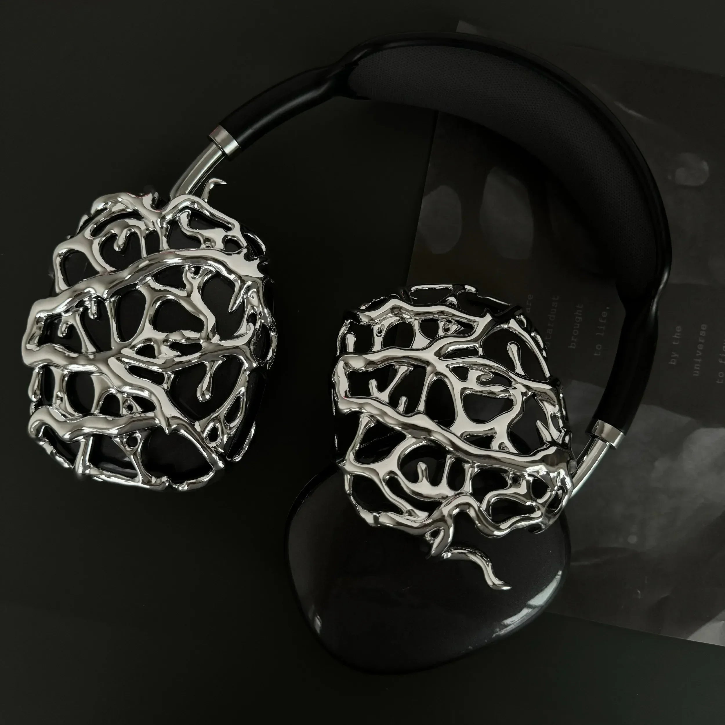 for Airpods Max Case Metal Liquid Thorn Headphones Case for AirpodsMax Attachment Y2k Decoration Red Headset Accessories Gifts