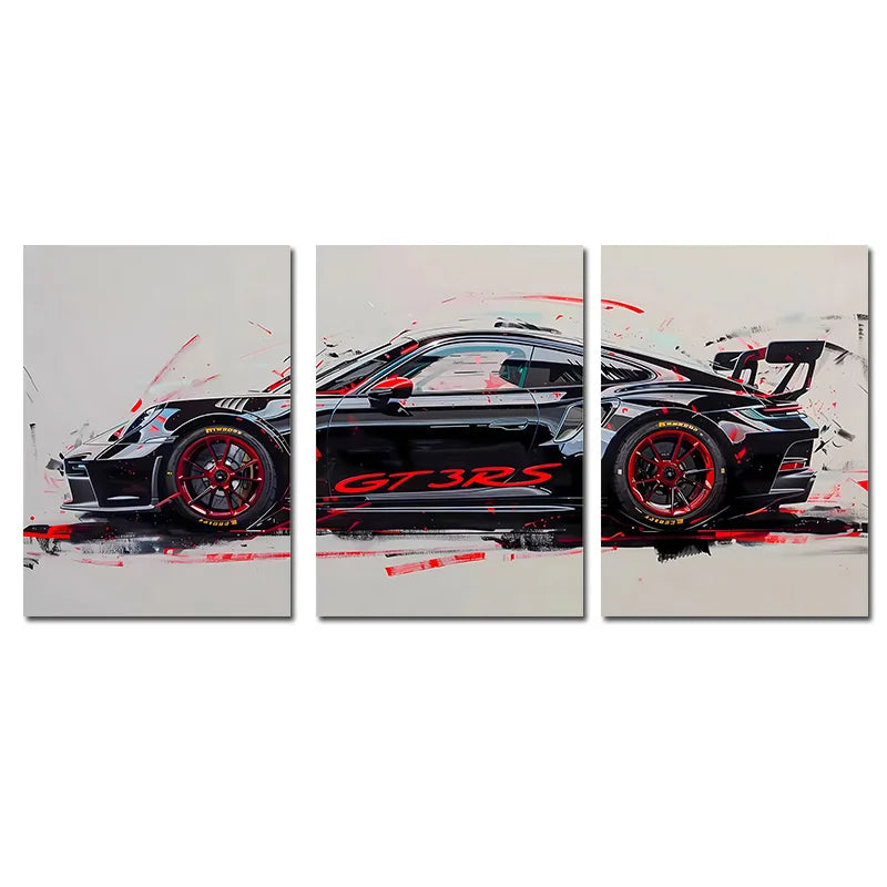 3Pcs Supercar Posters Sports Cars Print Famous Cars Canvas Painting Car Wall Art for Boys Room Home Decoration Birtday Gift