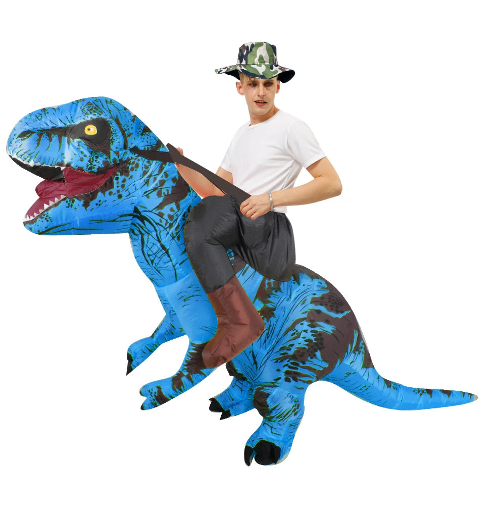 Purim Anime Fancy Mascot Dinosaur Inflatable Costume Christmas Halloween Cosplay Costumes Dress T-rex Suit for Adult Man Woman