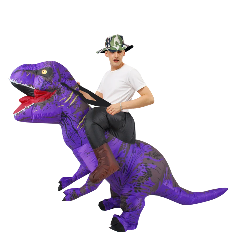 Purim Anime Fancy Mascot Dinosaur Inflatable Costume Christmas Halloween Cosplay Costumes Dress T-rex Suit for Adult Man Woman