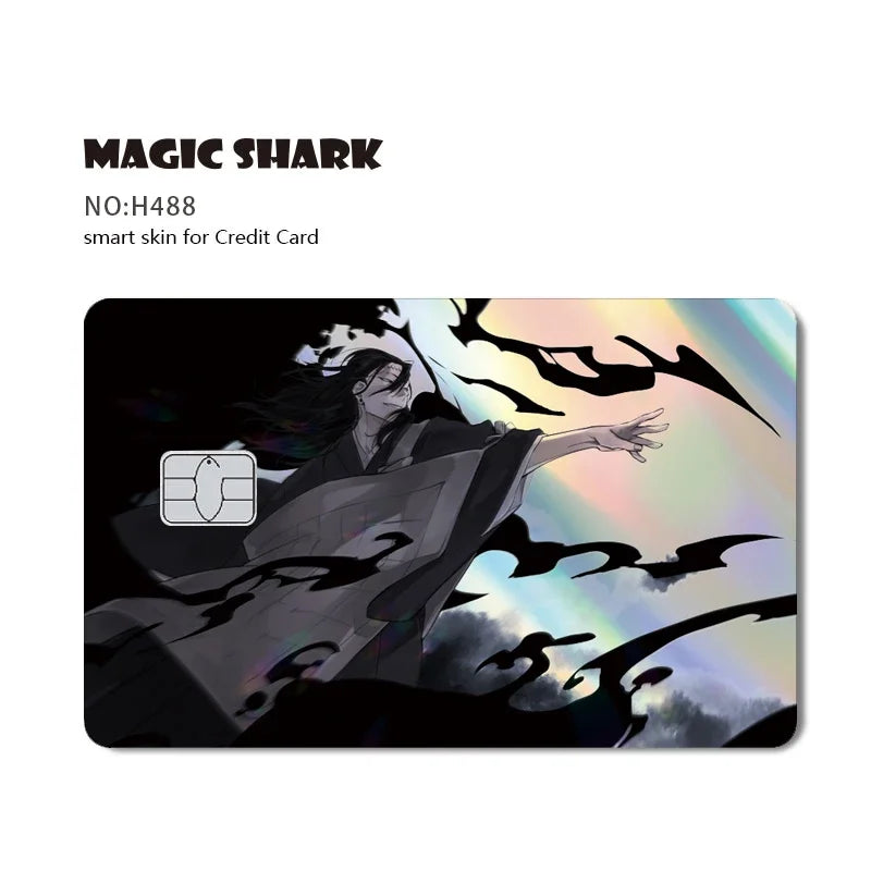 100% New Anime Jujutsu Kaisens Gojo Holographic Laser Shinny Front Credit Debit Bank Card Sticker Film Skin Cover