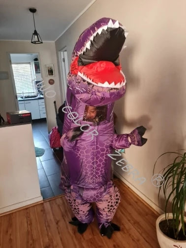 Dinosaur Inflatable Costume Fancy Mascot Anime Halloween Party Cosplay Costumes for Adult Kids Interesting Dino Cartoon Suit