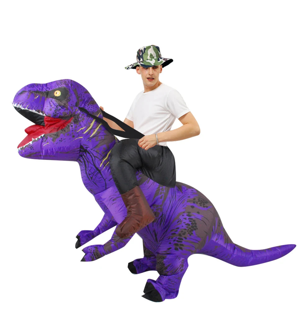 Purim Anime Fancy Mascot Dinosaur Inflatable Costume Christmas Halloween Cosplay Costumes Dress T-rex Suit for Adult Man Woman