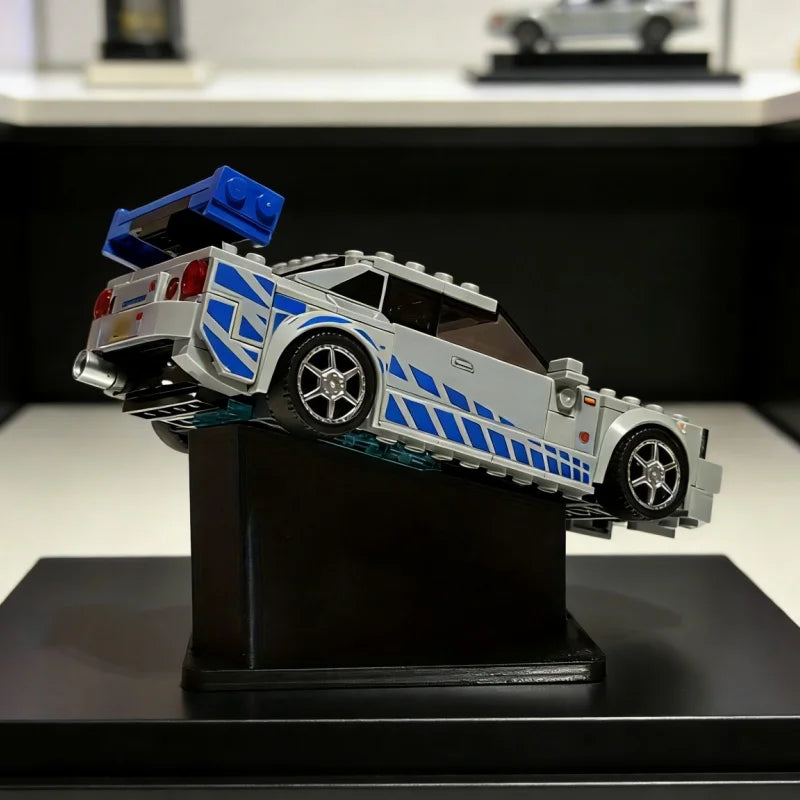 1pc Simple Racing Model Display Rack Cars Storage Holder Black Plastic Toy Racing Collection Rack Car Model Enthusiast Gift