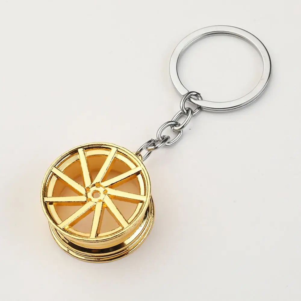 Creative Alloy Car Wheel Keychain Wheel Hub Mini Tire Rim Key Holder Keyring INS All-match