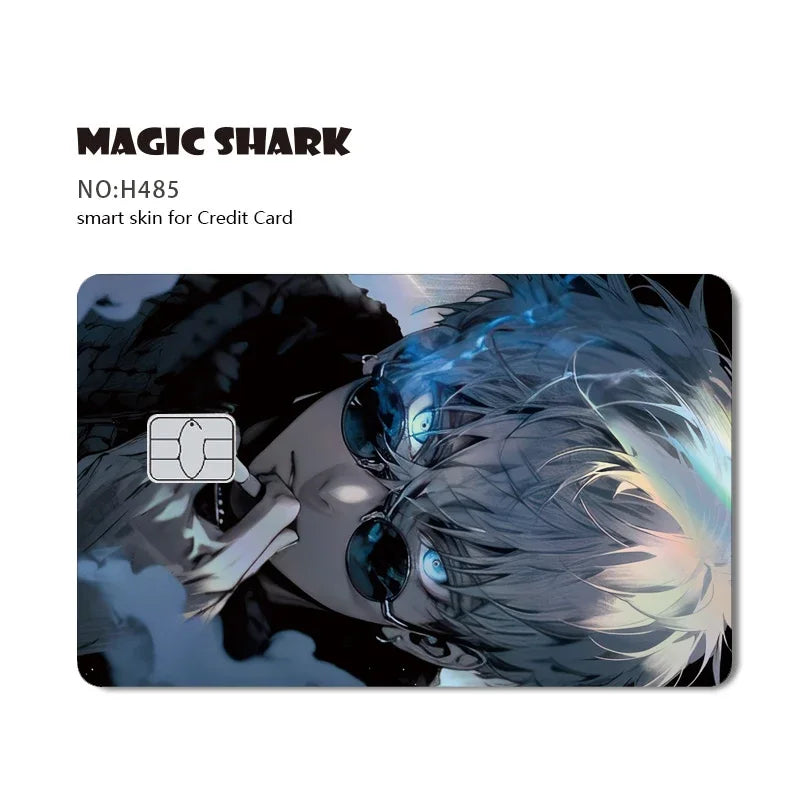 100% New Anime Jujutsu Kaisens Gojo Holographic Laser Shinny Front Credit Debit Bank Card Sticker Film Skin Cover