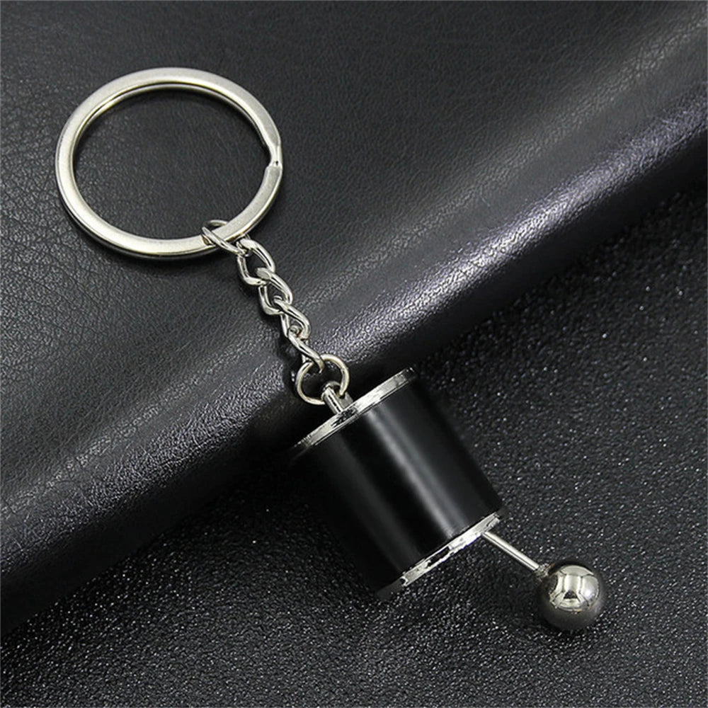 Creative Speed Gearbox Keychain Gear Head Pendant Keyring for Car Key Turbo Hub Brake Disc Charms Shock Absorber Keys Holder