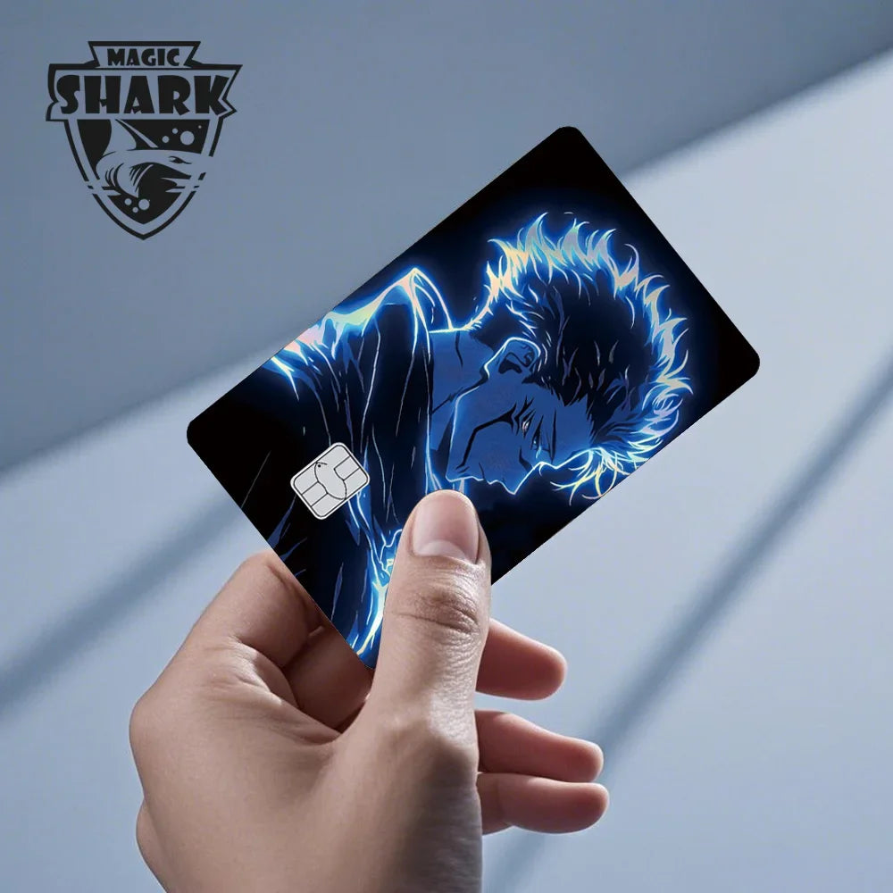 100% New Anime Jujutsu Kaisens Gojo Holographic Laser Shinny Front Credit Debit Bank Card Sticker Film Skin Cover