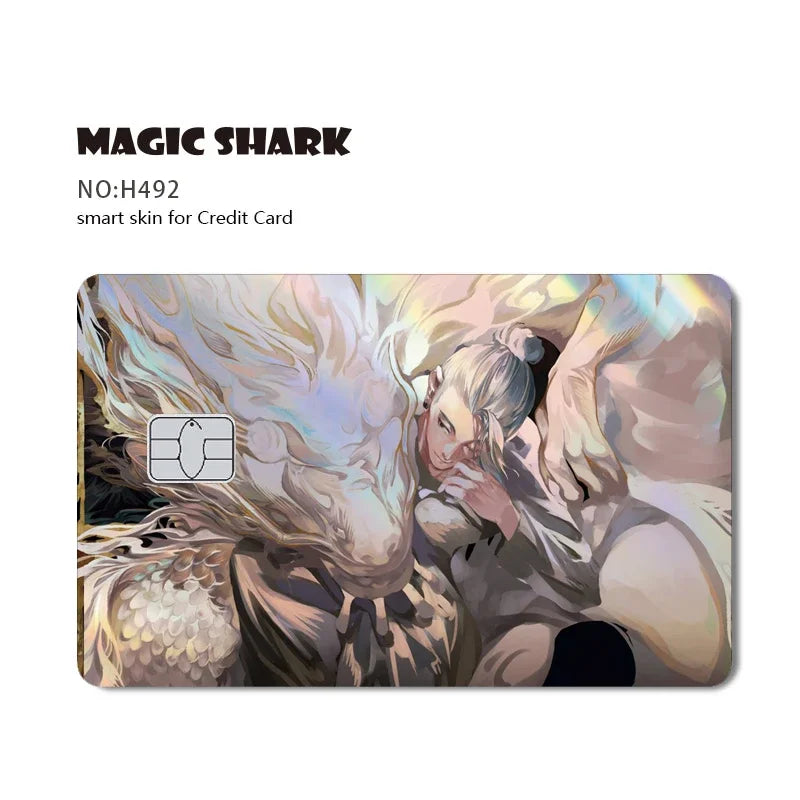 100% New Anime Jujutsu Kaisens Gojo Holographic Laser Shinny Front Credit Debit Bank Card Sticker Film Skin Cover