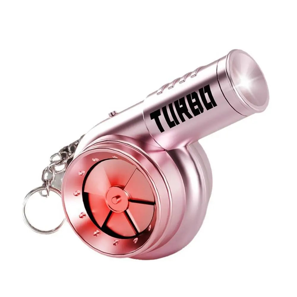 With Sound Turbo Key Chain Light Torch Car Keyring Turbocharging Pendant Plastic Spinning Simulation Turbo Christma Gifts