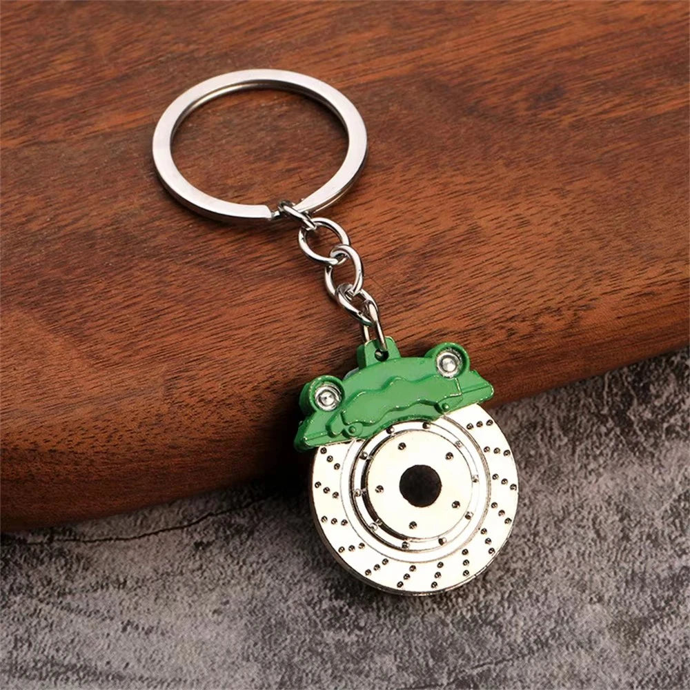 Creative Speed Gearbox Keychain Gear Head Pendant Keyring for Car Key Turbo Hub Brake Disc Charms Shock Absorber Keys Holder